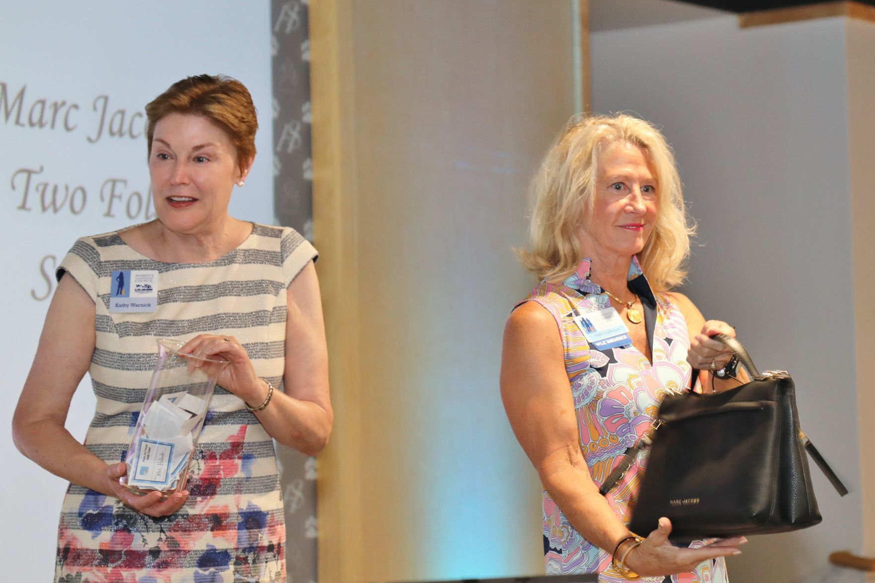 President Kathy Warnick, co-chair Judy Calhoun